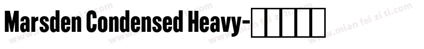 Marsden Condensed Heavy字体转换